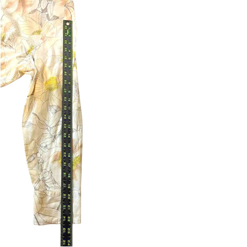 Talbots Petite Ruffle Button Front Shirt Creme Floral‎ 20WP Cottagecore Romantic - Picture 9 of 9